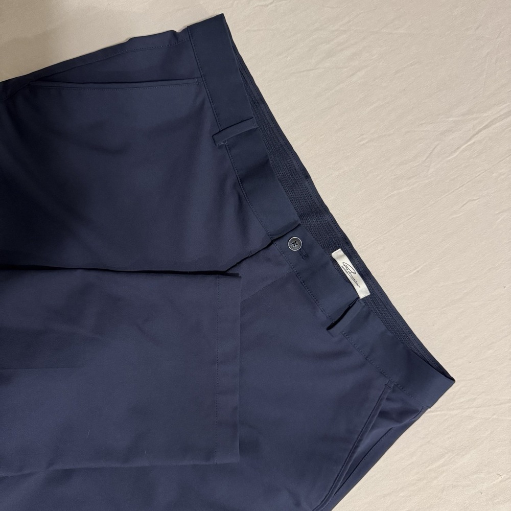 Greg Norman Men's Performance Golf Pants 38x34 Dark Blue Stretch Shark Gripper